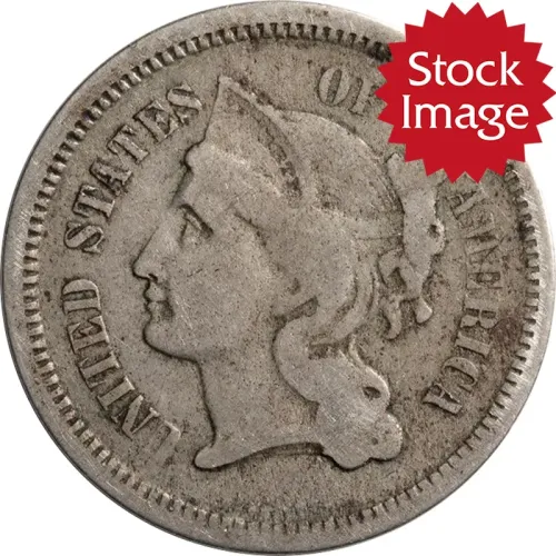 1874 3 Cent Nickel  - Fine