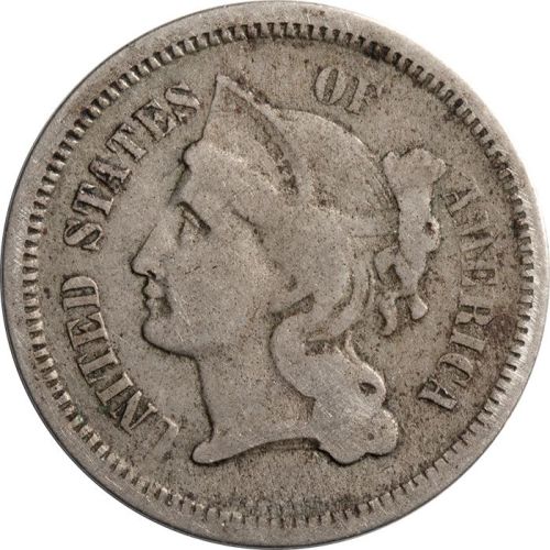 1881 3 Cent Nickel - Fine