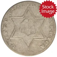 1856 3 Cent Silver - Very Good