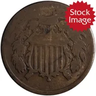 1864 2 Cent - About Good