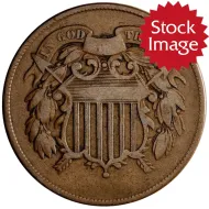 1864 2 Cent Large Motto - Very Good