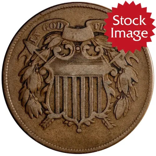 1864 2 Cent Large Motto - Very Good