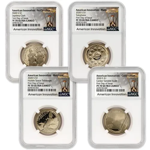 2020 S American Innovation $1 Proof Coin Set - NGC PF70UC FDOI