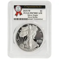 2019 W American Silver Eagle - PCGS PF 70 FS - Congratulations Set