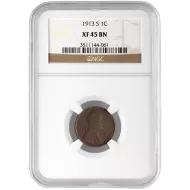 1913 S Lincoln Wheat Penny - NGC XF45BN