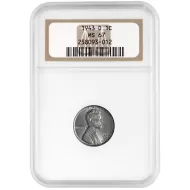 1943 D Lincoln Wheat Penny - NGC MS67