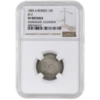 1805 Draped Bust Dime - 4 Berries JR-2 - NGC VF Details Damaged & Cleaned
