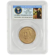 2007 George Washington Presidential Dollar - Missing Edge Lettering - PCGS MS65