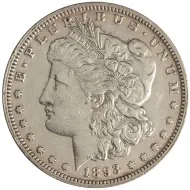 1893 Morgan Dollar - Extra Fine Details - Cleaned & Rim Ding