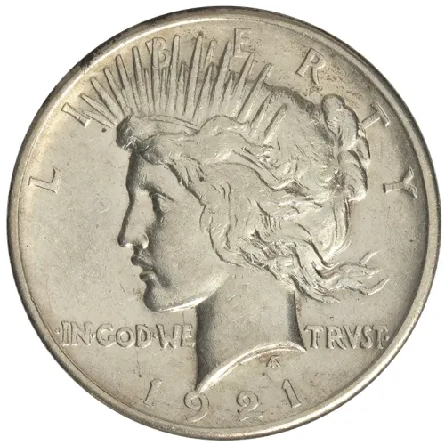1921 Peace Dollar - VF Details - Improperly Cleaned