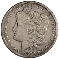 1879 S Morgan Dollar - Fine Details Cleaned