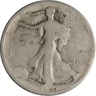 1921 S Walking Liberty Half Dollar - G (Good) Details - Scratched