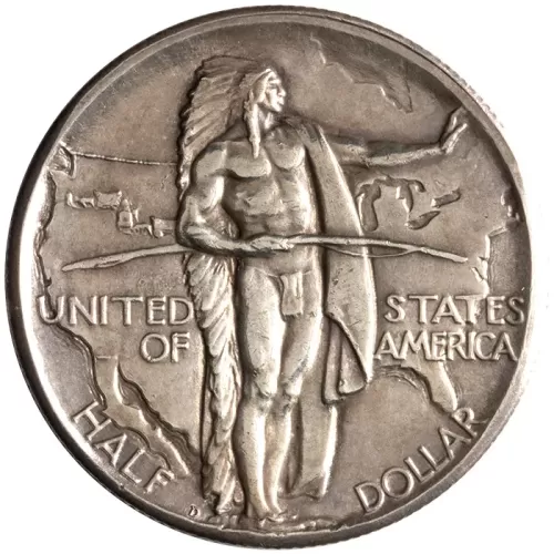 1933 D Oregon Trial Memorial Half Dollar - Almost Uncirculated Details - Polished
