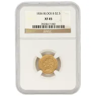 1836 $2 1/2 Liberty Gold Quarter Eagle Block 8 - NGC XF45