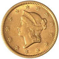 1853 $1 Gold Liberty - Almost Uncirculated #2