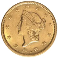 1853 $1 Gold Liberty - Almost Uncirculated #3