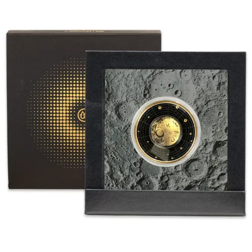 2023 Cameroon 500 CFA Francs  17.5g .999 Silver- Gilded Moon