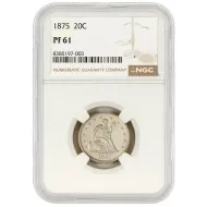 1875 20 Cent Piece - NGC PF 61