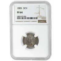 1885 3 Cent Nickel - NGC PF 64