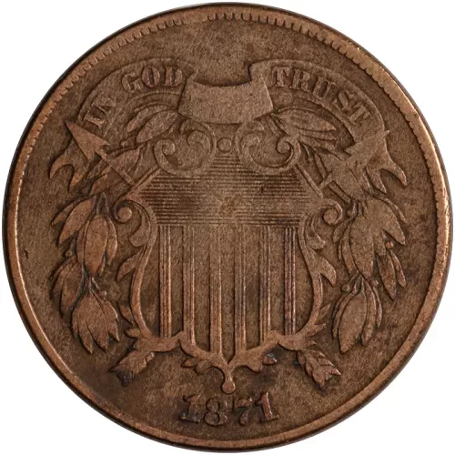 1871 2 Cent - Very Fine - Cleaned